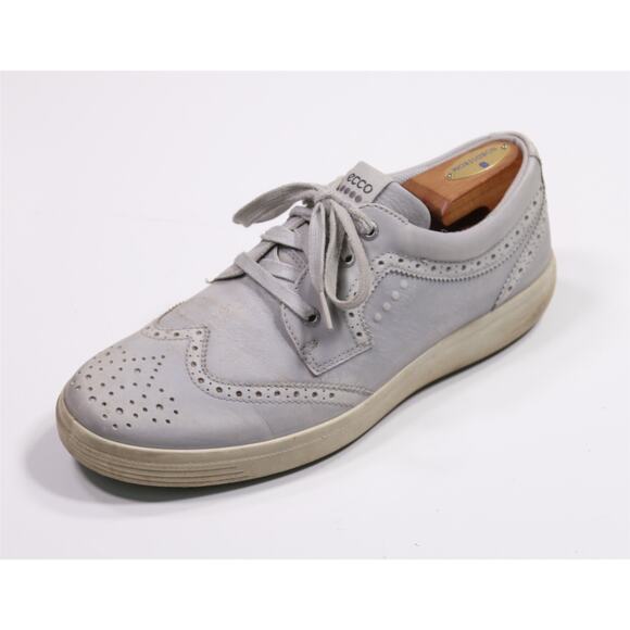 Ecco Gray Wingtip E-DTS Golf Dress Shoes Hybrid Leather Mens 43 - US 9 - 9.5 - Picture 1 of 10